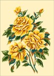 1366 25-35 Rózsák - sárga